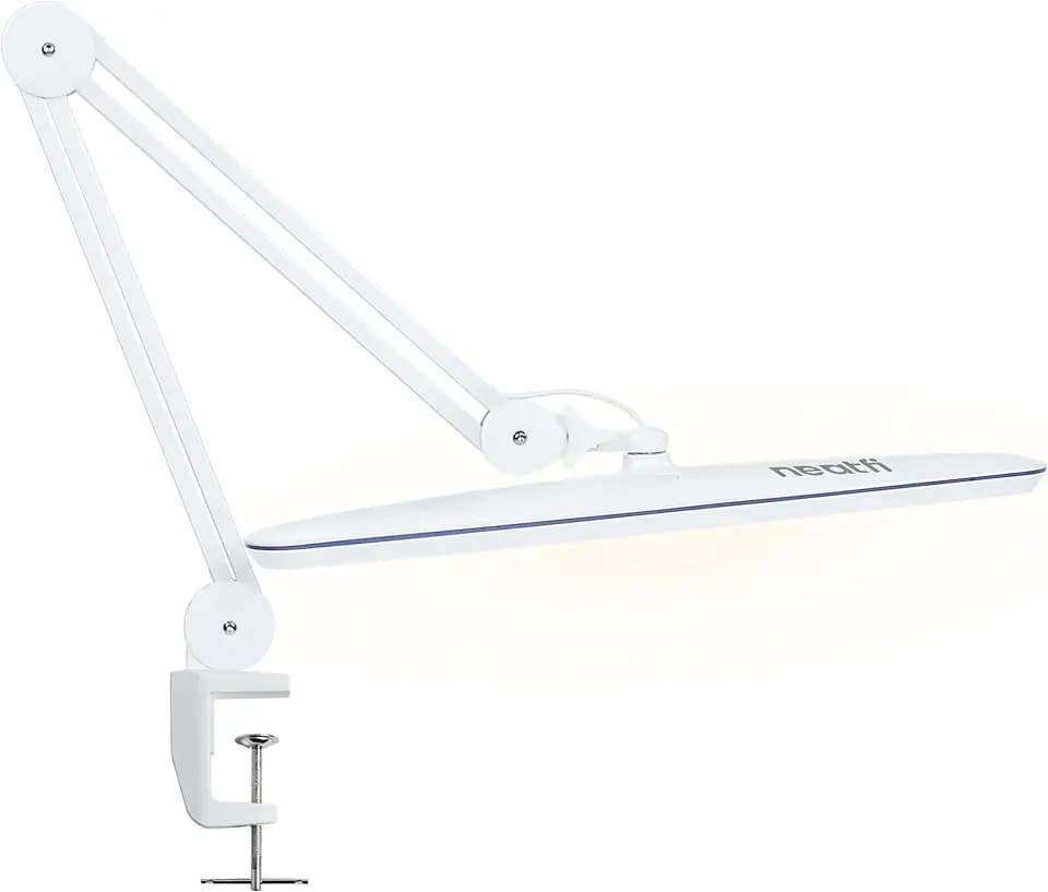 Neatfi XL 2200LM LED Task Lamp w/Clamp, 23-Inch Wide Head, CCT (White)