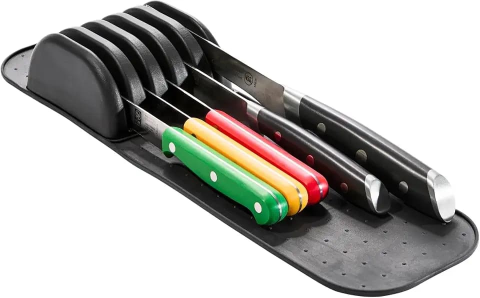 madesmart In Drawer Knife Mat, 5 Knives, Carbon