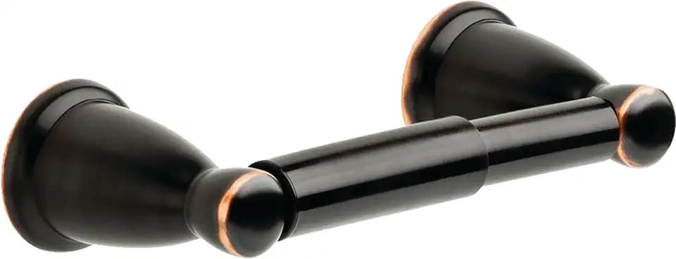 Franklin Brass Kinla (1-Pack) Toilet Paper Holder Oil Rubbed Bronze Tissue Roll Holder for Bathroom Organization and Storage Spring-Loaded Toilet Tissue Holder Wall Bathroom Accessories KIN50-OB1