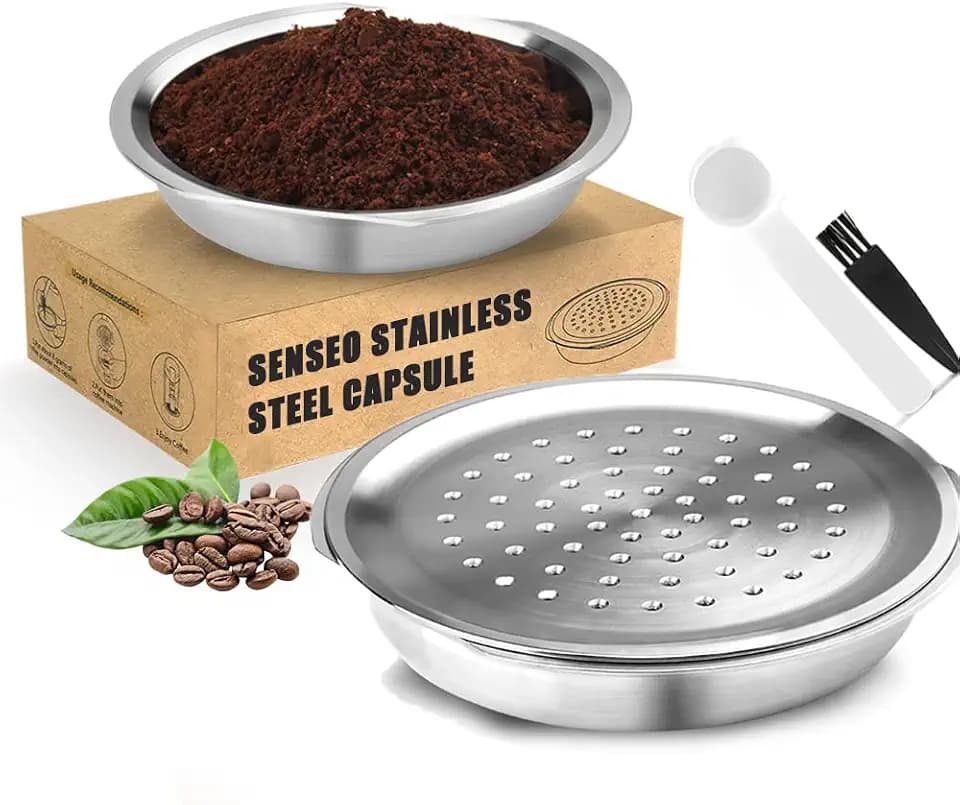 Nachfüllbare Kaffeekapseln aus Edelstahl, kompatibel mit Senseo HD6592 und HD7801