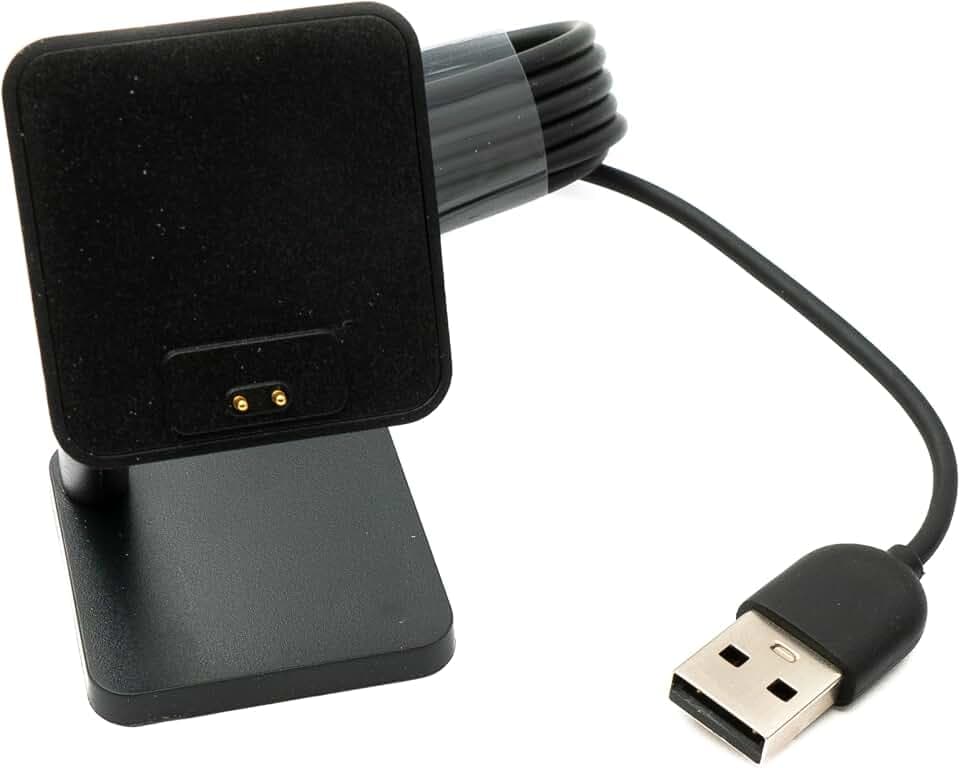 System-S USB 2.0 Kabel 100 cm Ladestation für Redmi Watch 4 Smartwatch Adapter in Schwarz