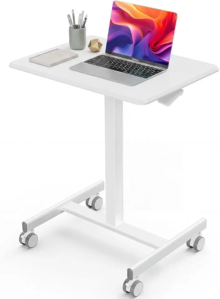 Mobile Rolling Desk, Small Standing Desk with Wheels