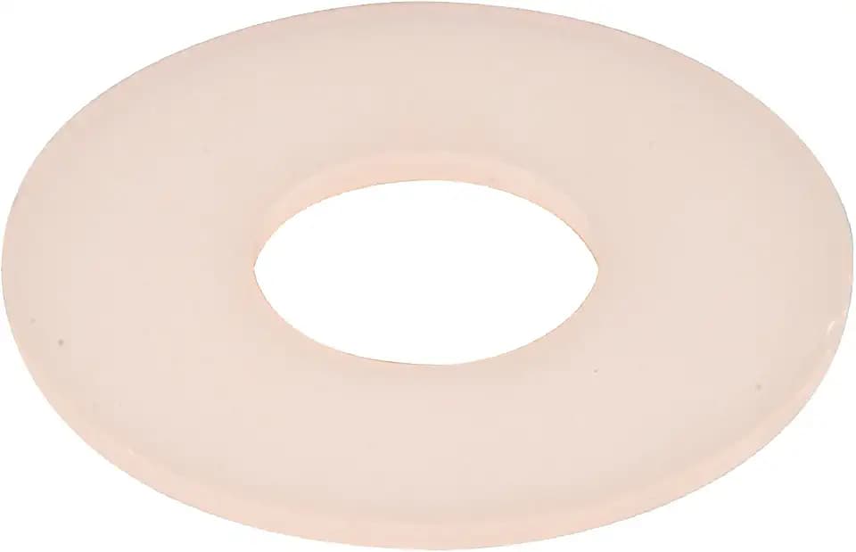 Hillman Flat Washers, 1/4in, 30 Pack, White Nylon