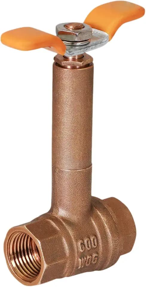 Midline Valve 75564 Premium Brass Ball Valve, Long Bonnet with T-Handle with 3/4 in. FIP Connections