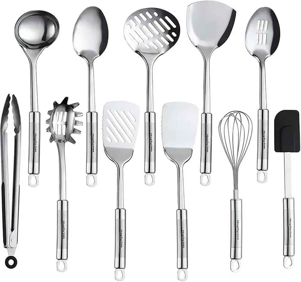 Cooking Utensils Set, 11PCS Stainless Steel Kitchen Tool Set