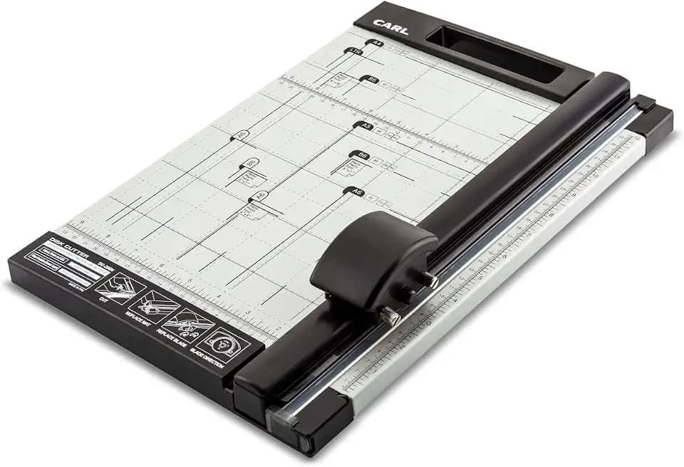 Carl 12 inch DC-200N Premium Rotary Paper Trimmer, Metal Base, 15 Sheet Cutting Capacity.