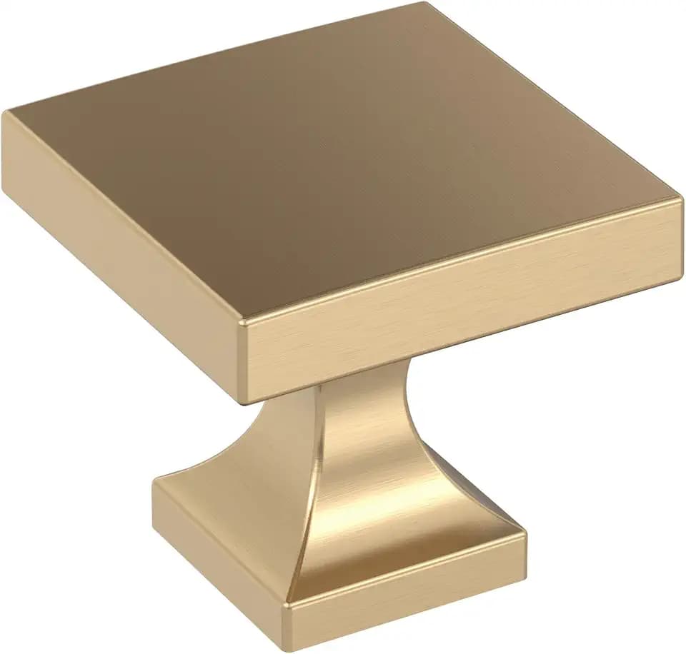 Amerock 25 Pack 1-1/16" Square Pedestal Champagne Bronze Cabinet Knob