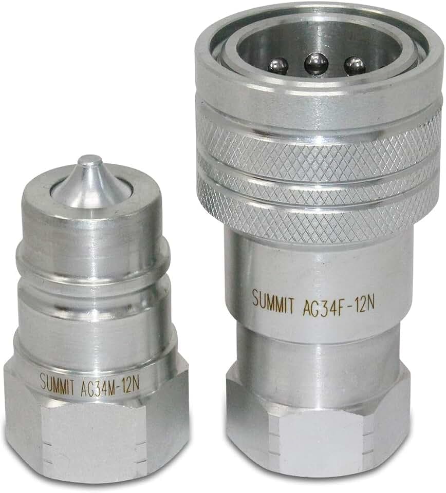 3/4” Ag Hydraulic Quick Connect Coupler Set, 3/4” NPT Thread