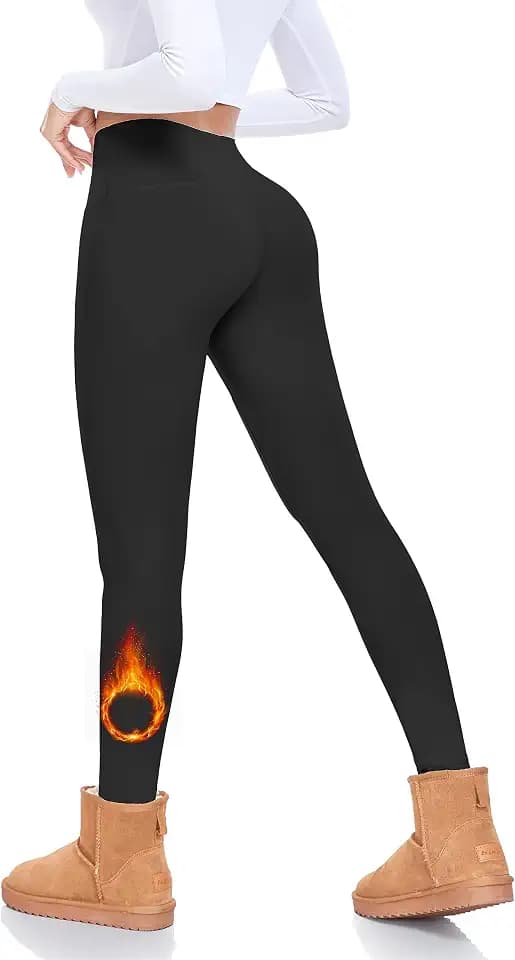 FULLSOFT Fleece Lined Leggings Women High Waisted Tummy Control Workout Winter Thermal Warm Soft Yoga Pants