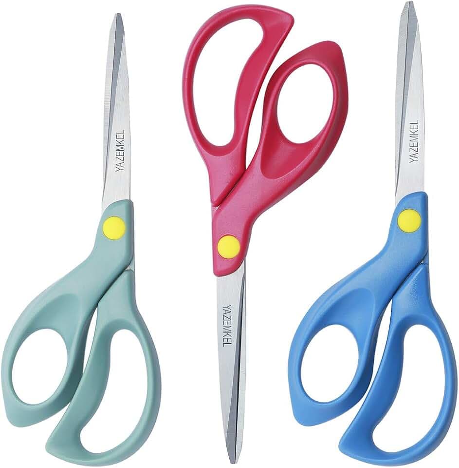 Left-Hand Scissors Stainless Steel 3-Pack, 8 inch