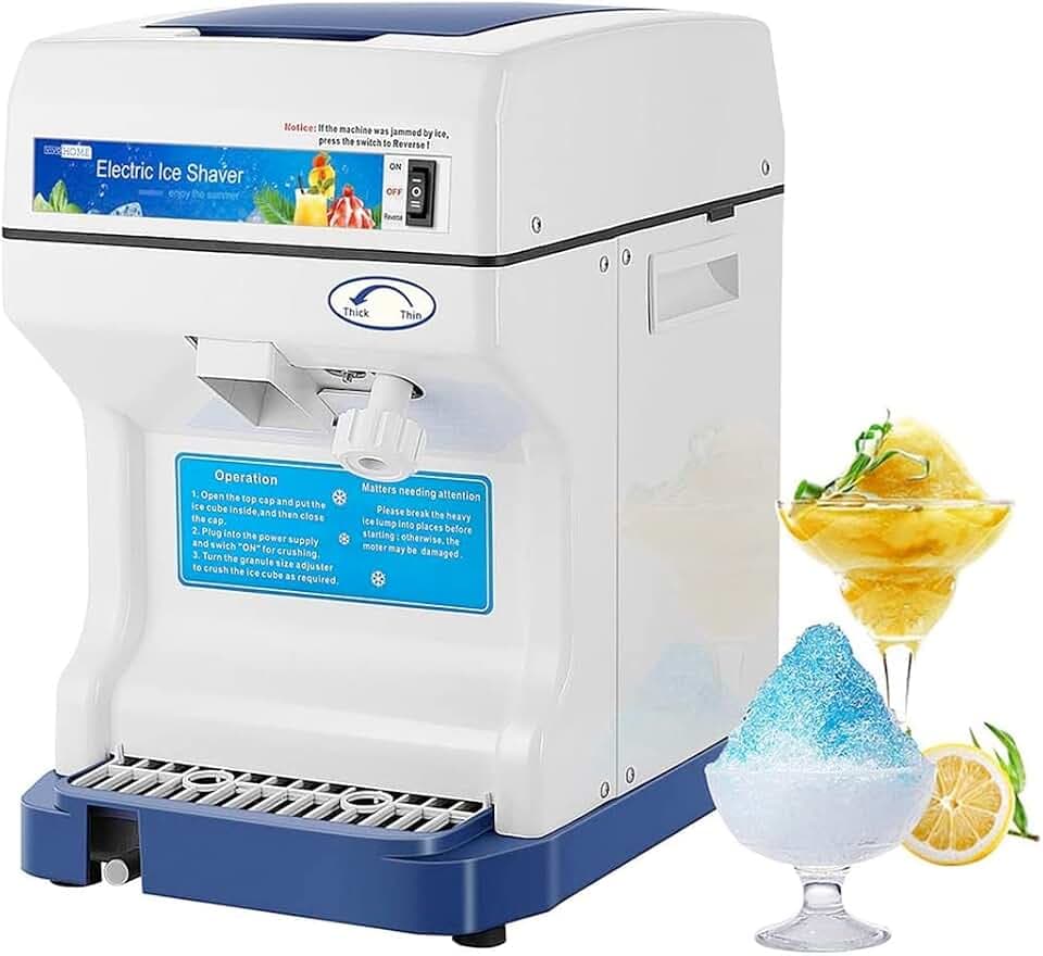VIVOHOME Electric Ice Crusher Shaver 265lbs/hr Blue