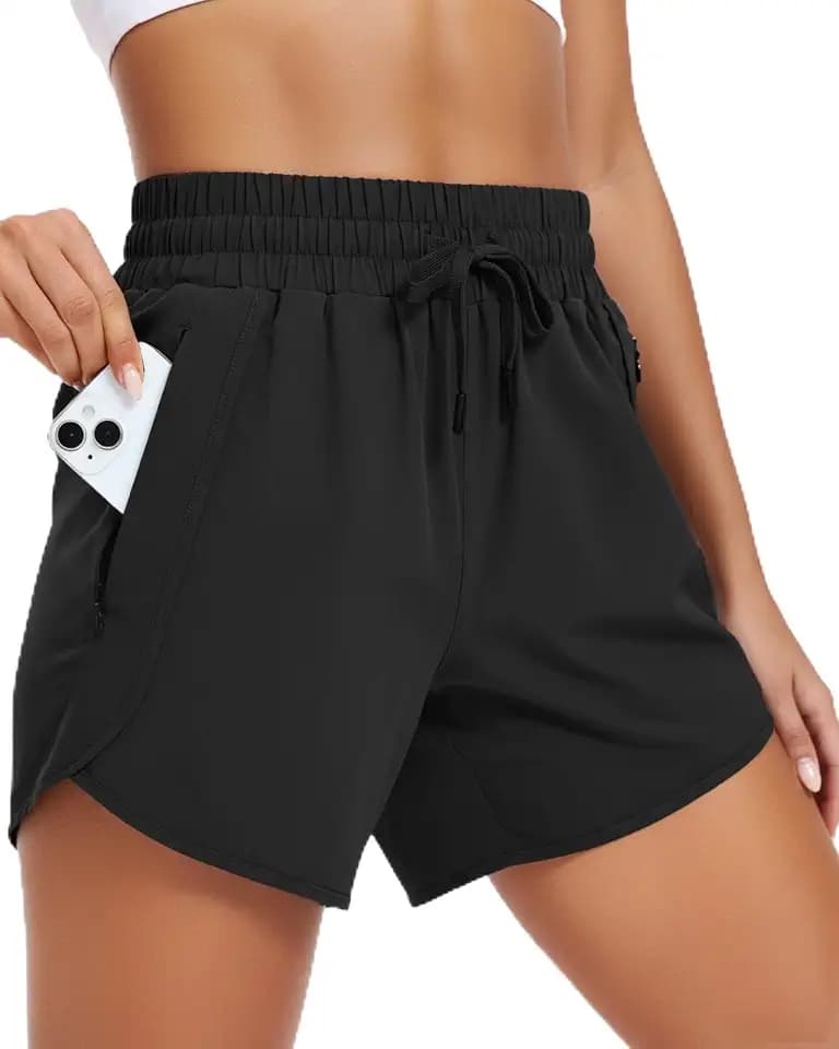 Women's 5"/7" Inseam Athletic Running Shorts with Zip Pockets Quick Dry Lightweight Workout Gym Shorts