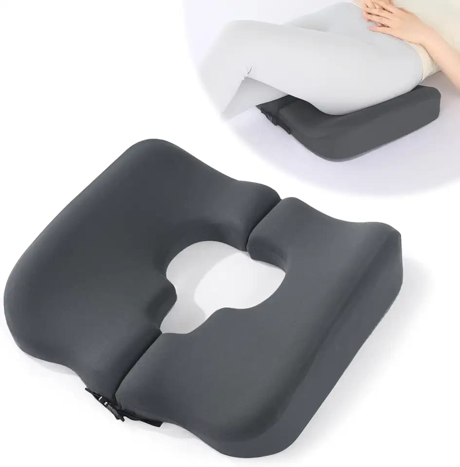 T-förmiges Druckentlastungs-Sitzkissen aus Memory-Schaum, Ergonomisches Steißbein-Kissen für Langes Sitzen zu Hause, im Büro oder im Auto