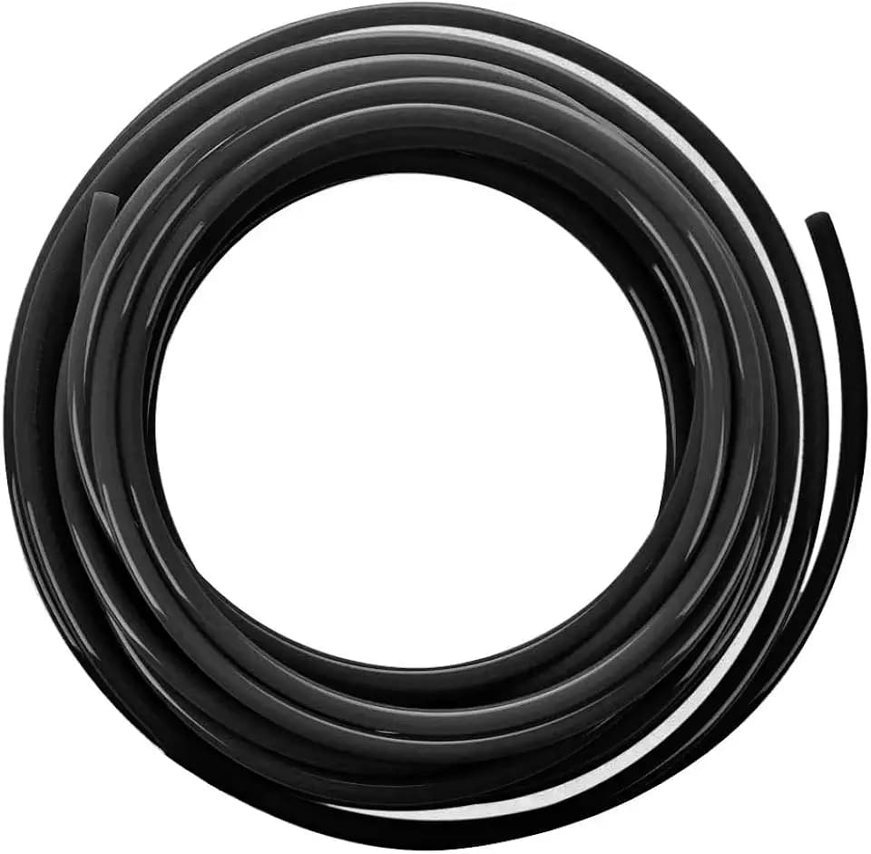 Beduan Pneumatic Tubing Pipe 1/2" OD Black Air Compressor PU Line Hose Tube for Water Fluid Transfer 5Meter 16.4ft