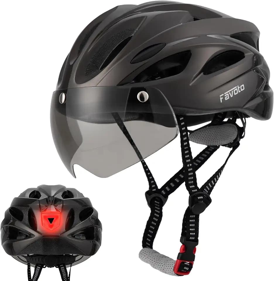 Favoto Bike Helmet Adult Men Women, Cycling Bicycle Helmet, Titanium, M