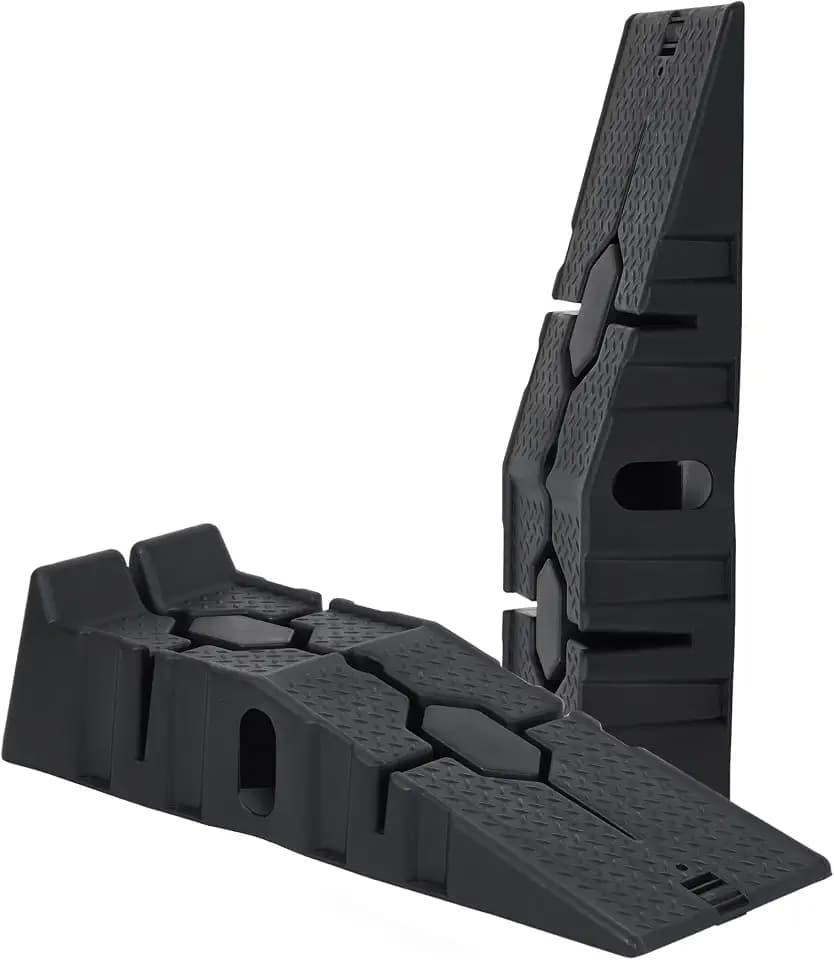 Garvee Plastic Car Service Ramps,Portable Low Profile Car Ramps for Maintenance or Oil Changes,5 Ton (12000 LB) Capacity,Lift Height 6.7 in, Home Garage,Vehicle Auto Garage Repair 2 Pack