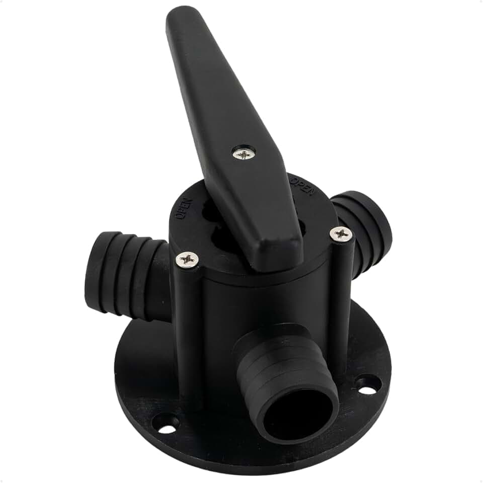 Five Oceans Base Mount Y-Valve with 1-Inch Barbed Hose Ports - FO4124
