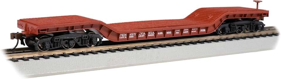 Bachmann Trains 52' Center Depressed Flat Car Pennsylvania #435493 HO Scale