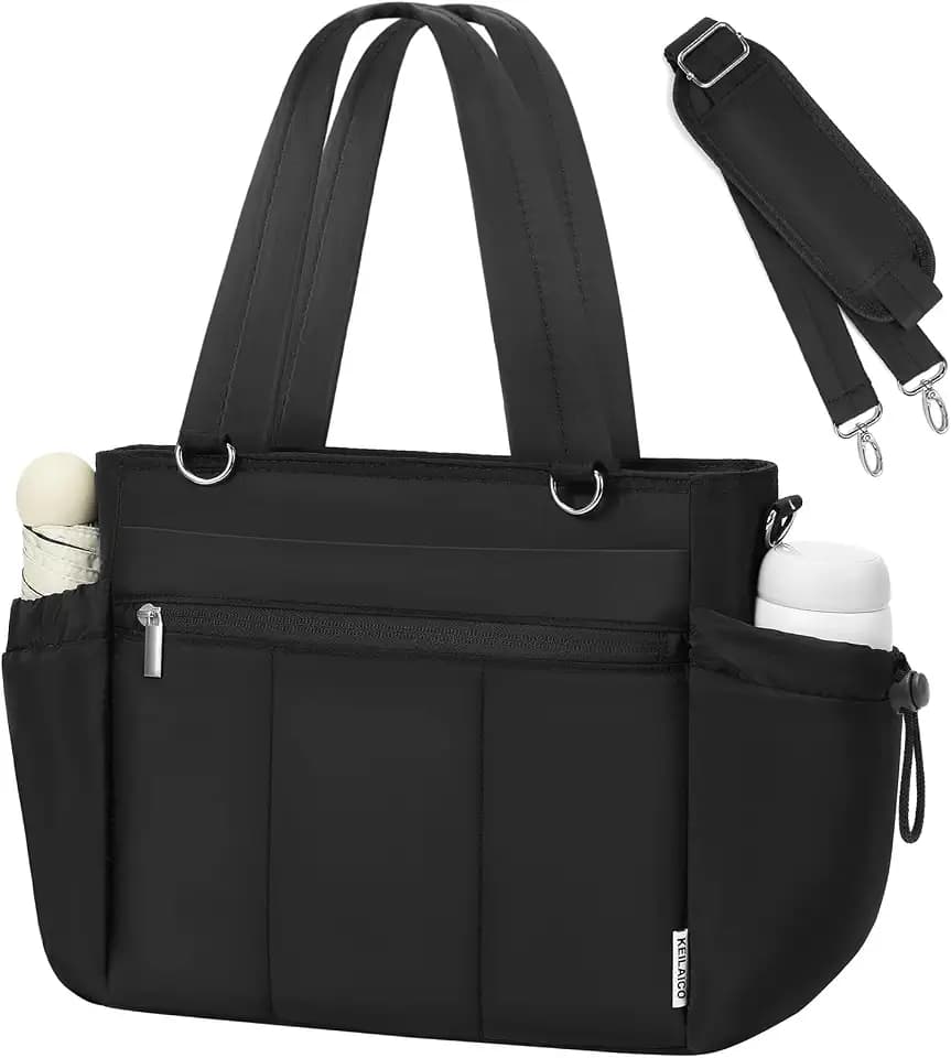 Insulated Lunch Bag for Women Leakproof Soft Lunch Tote 15L Black