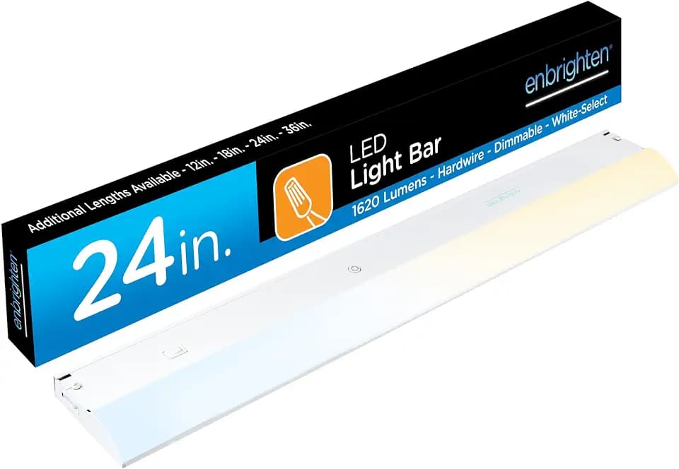 Enbrighten 24 Inch Hardwired Under Cabinet Light with 5 Color Temperatures