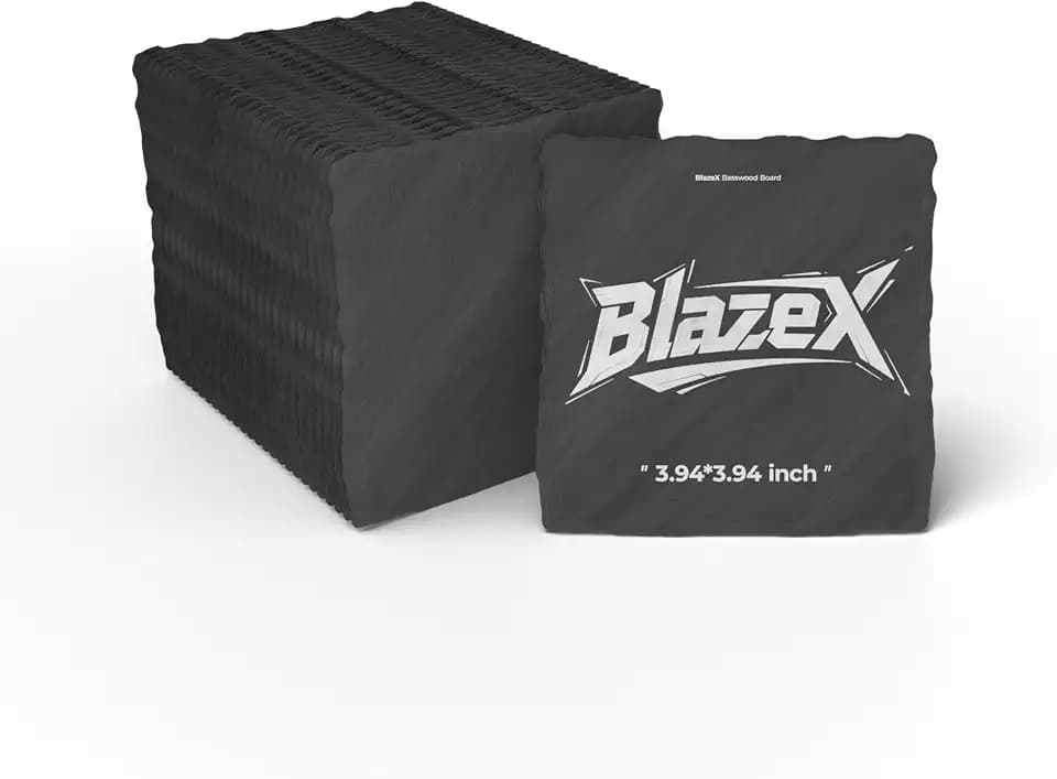 Blazex 10 Pack Square Slate Coasters Blanks for M3 Laser Engraver, 3.94" (10cm) Natural Stone Laser Engraving Blanks