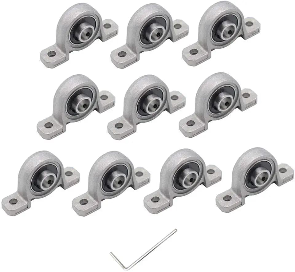 10Pcs KP08 Pillow Block Bearing 8mm Bore Inner Ball Mounted Bearing Block