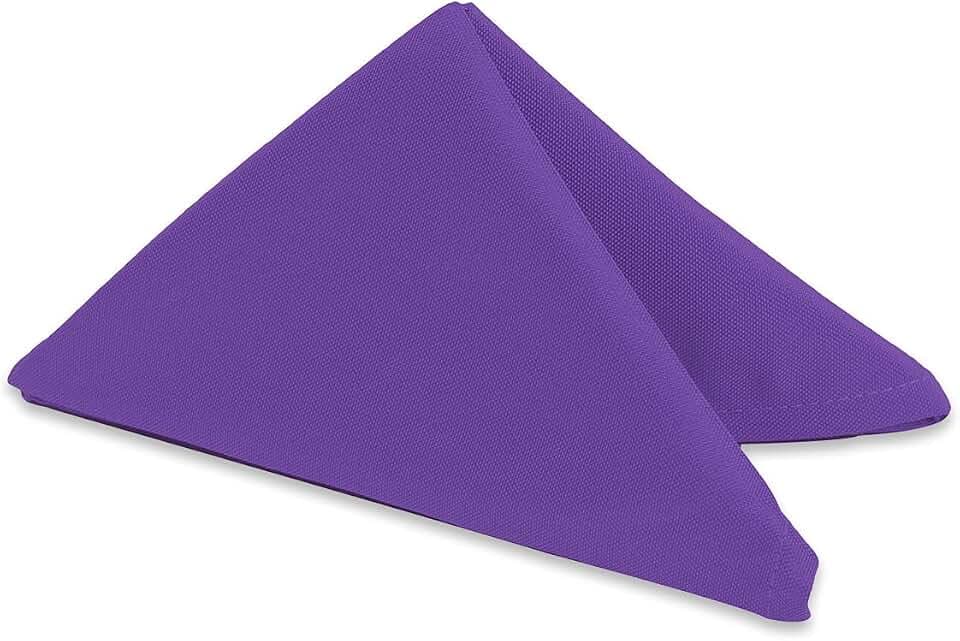 50 pcs Purple 20"x20" Polyester Cloth Napkins