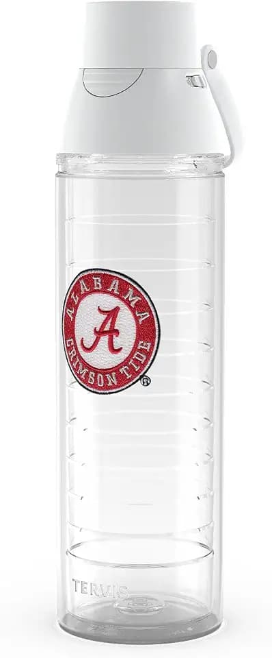 Tervis Venture Lite Alabama Crimson Tide - Primary Logo Made in USA Double Walled Insulated Tumbler Travel Cup Keeps Drinks Cold & Hot, 24oz Water Bottle, Classic