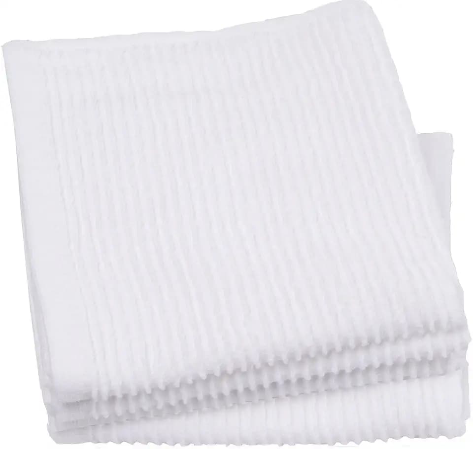 Now Designs Ripple Kitchen Dishcloth, Set of 4, White