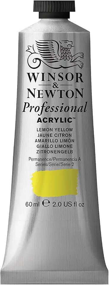 Winsor & Newton Professional Acrylic Paint, 60ml, Lemon Yellow