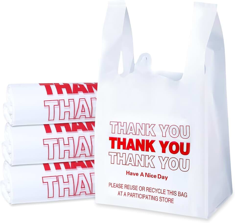 SheerDelight Plastic Bags, 300 Count Thank You Bags For Shopping, Grocery