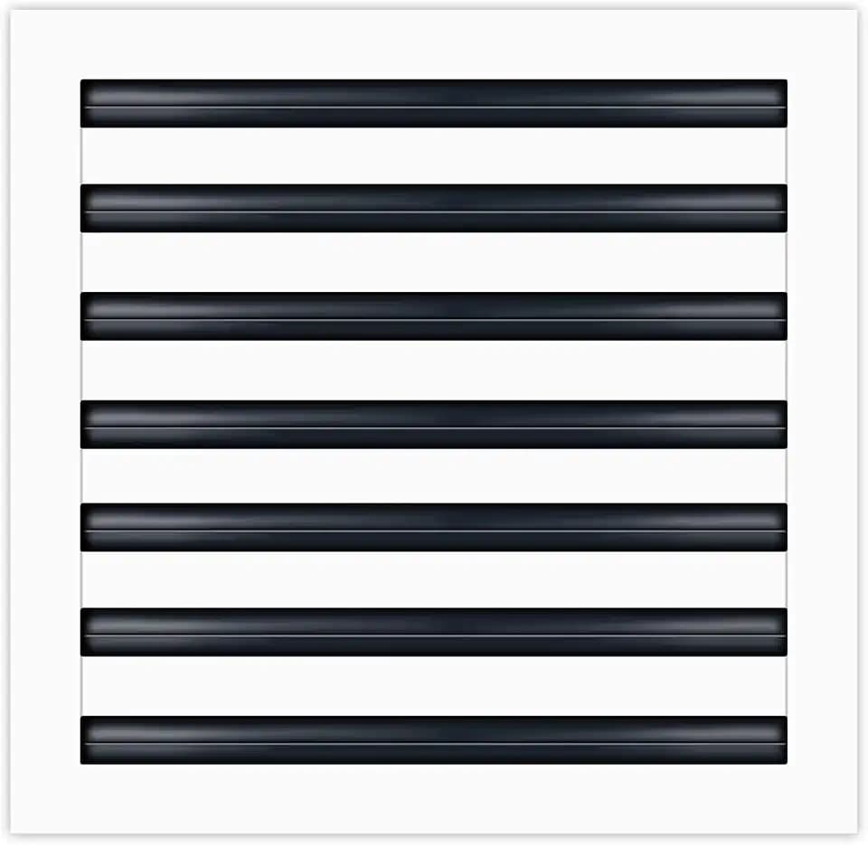 BUILDMART - 14x14 Modern AC Vent Cover - Decorative White Aluminum Air Vent - Standard Linear Slot Diffuser - Heating and Cooling Register Grille for Ceiling, Walls & Floors - Texas Buildmart