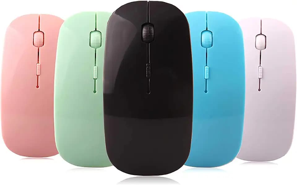 ELLENNE Kabellose Gaming-Maus für Büro, kabellos, optisch, bunt, 1200 DPI PC SMA9 (grün)