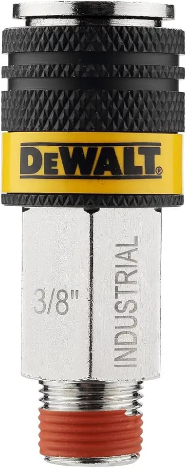 DEWALT 3/8-Inch Industrial Air Coupler with 3/8-Inch MNPT (DXCM036-0242)