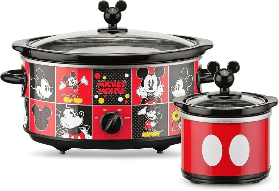 Disney Mickey Mouse 5-Quart Slow Cooker and 20 oz Dipper by Select Brands