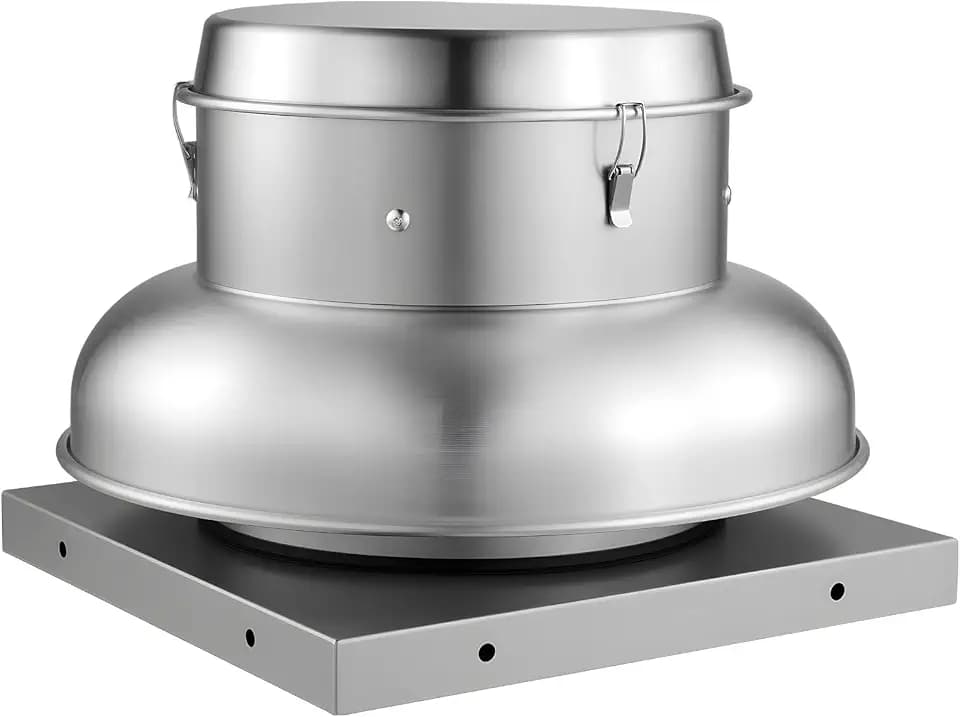 VEVOR Roof Exhaust Fan, 900CFM & 1500CFM Adjustable Speed Control Attic Vent Fan with High-Power Motor, 21inch Fan Base Heavy-Duty Aluminum Alloy, Compact for Garage,Kitchen,Bathroom,Silver