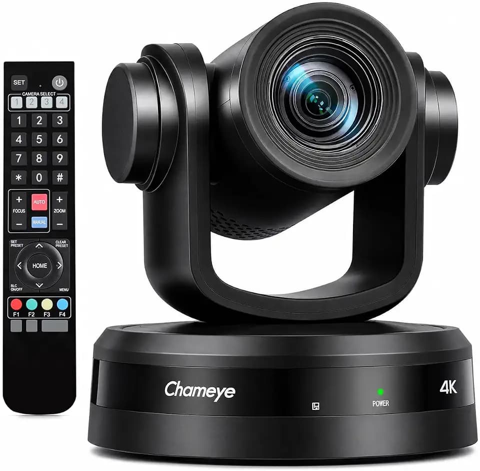 Chameye 4K PTZ Kamera 20x Optischer Zoom KI-Tracking HDMI LAN(PoE) USB 3.0