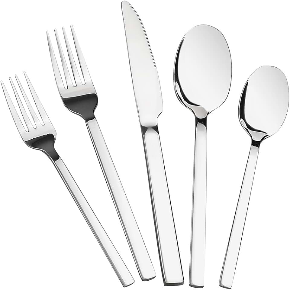 80 Pieces Stainless Steel Flatware Set Service for 16