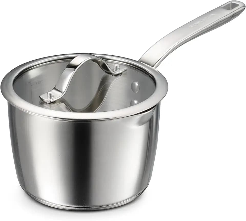 Tramontina Tempo Tri-Ply Base Stainless Steel 2-Qt Small Sauce Pan with Lid