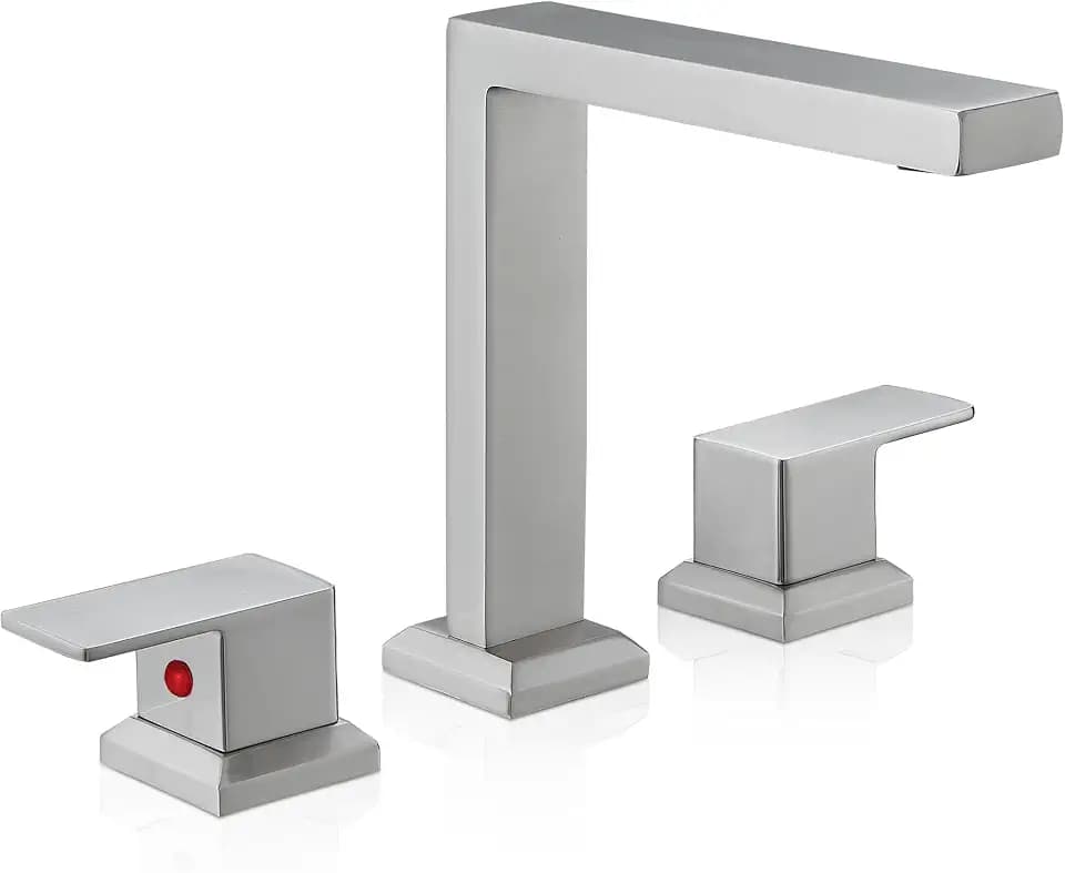 High Flow Roman Bathtub Faucet Set 2 Handle, Brushed Nickel Tub Faucet Solid Brass Bathtub Faucets Deck Mount Tub Faucet with 23.6 Inch Hose Non Drip