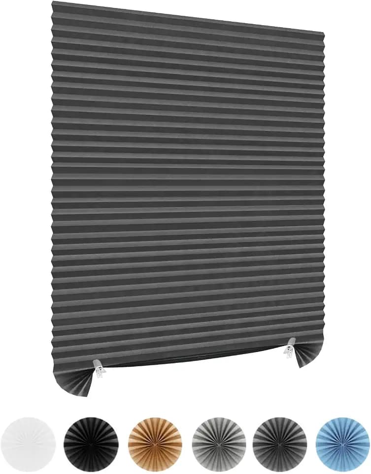 Window Blinds Cordless No Drill Cut to Size Stick On Temporary Paper Shades