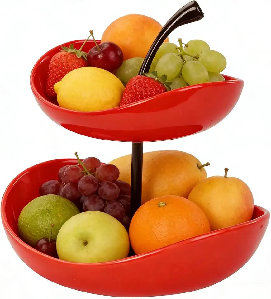 2 Tier Ceramic Fruit Bowl