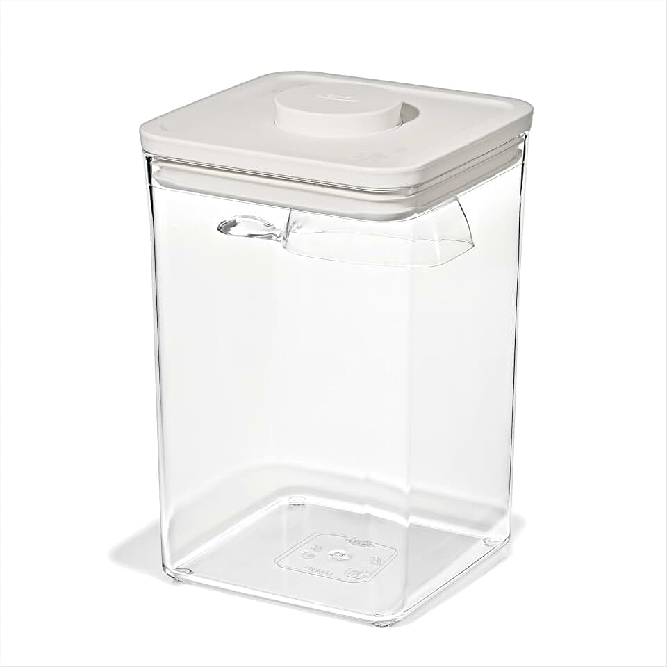 OXO Pet Food Storage POP Container with Scoop - 4.4 Qt/4.2 L, Whisker Gray