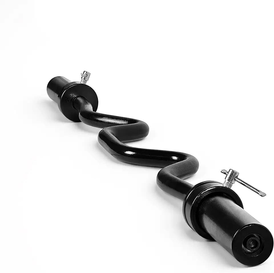 CAP 48" Olympic Super Curl Bar | Heavy Duty Solid Steel, 500 lb Capacity