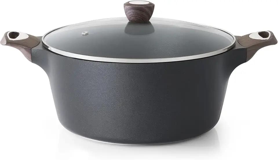SENSARTE Nonstick Pot, Stock Pot with Lid, Pasta Pot, 8.5 QT, Black