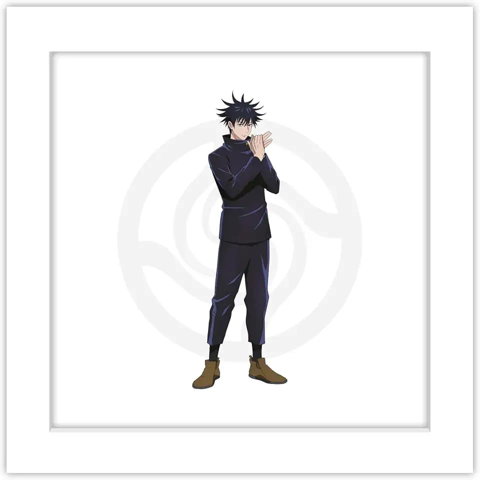 Trends International Gallery Pops Jujutsu Kaisen - Megumi Fushiguro Wall Art Wall Poster, 12" x 12", White Framed Version