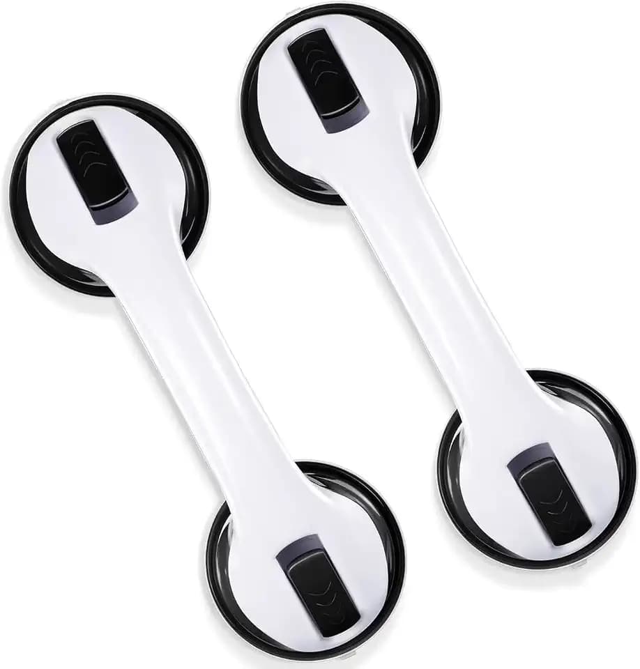 Reyiu Grab Bars for Shower, Updated 12" Shower Handle for Seniors, 2 Pack