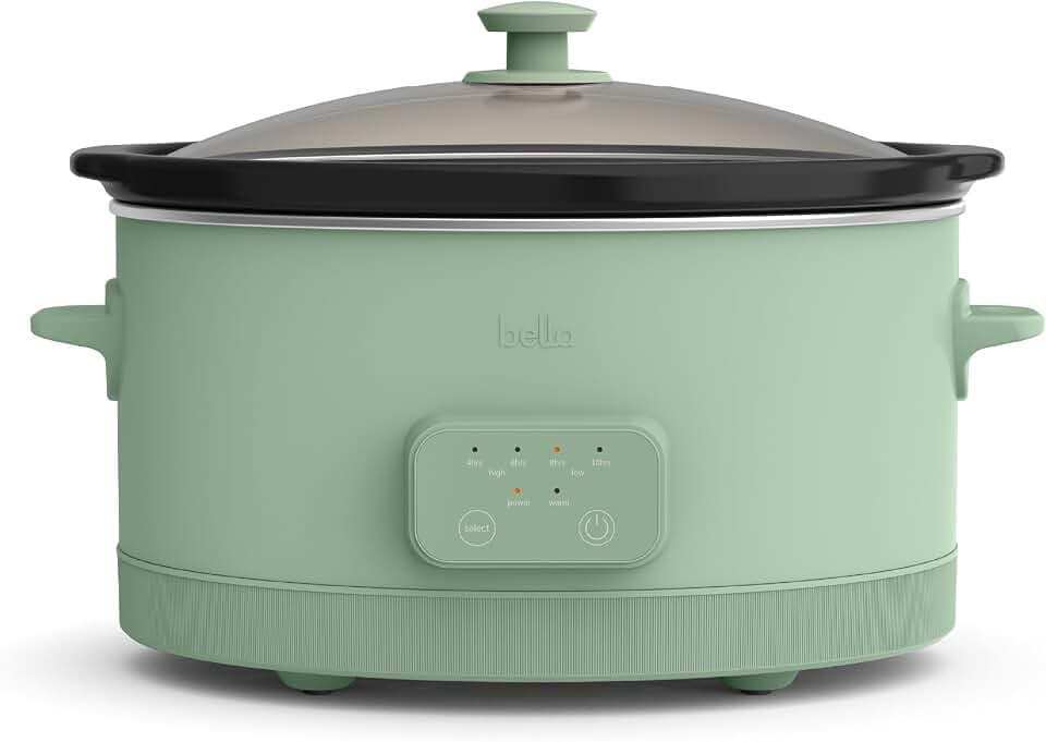 bella SAVOR 6qt Programmable Non-Toxic Slow Cooker, Seaglass