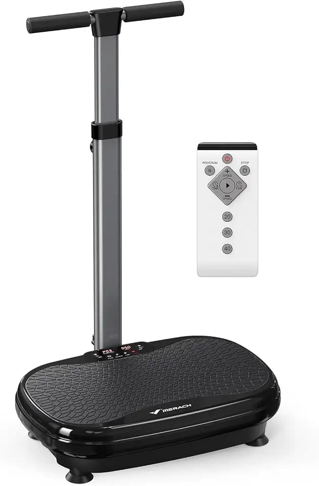 MERACH Vibration Plate Exercise Machine with Handle, 330 lbs Capacity