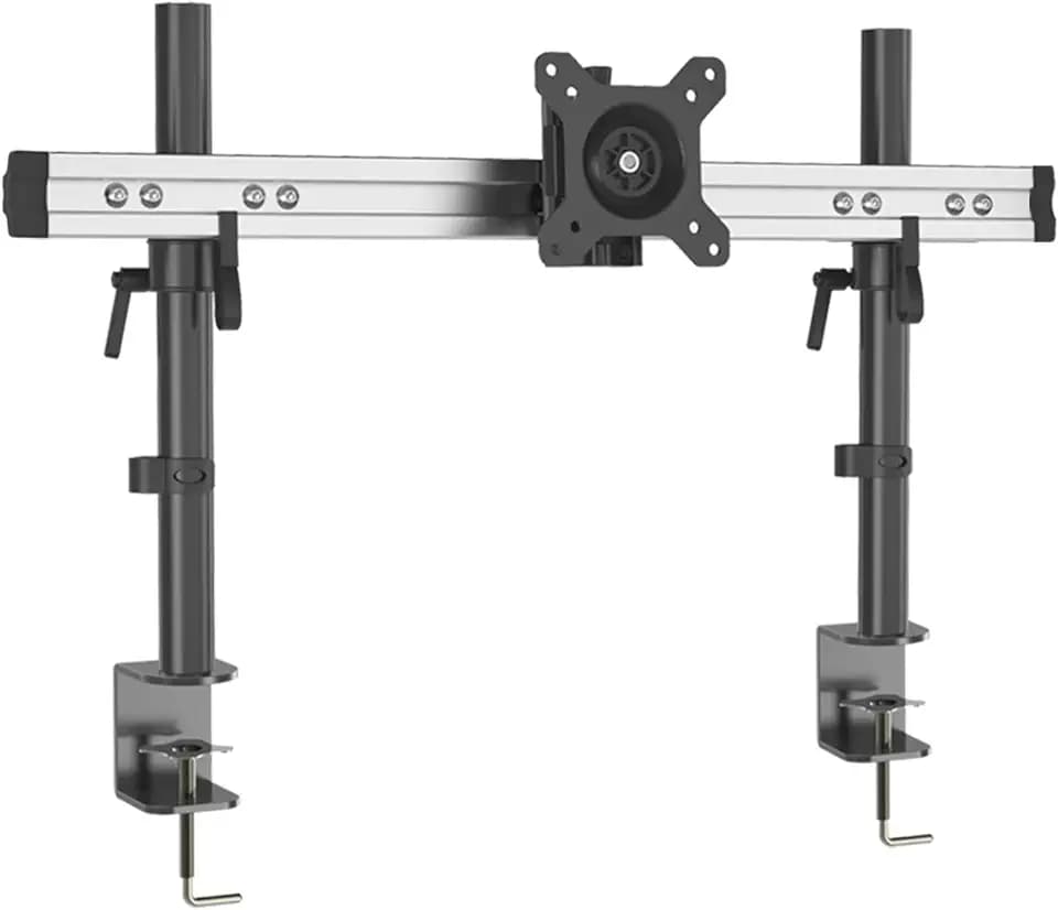 HFTEK Monitorarm - Halterung Halter Tischhalterung für Bildschirme von 15 bis 49 Zoll mit Tischklemme - VESA 75/100 (MP210C) -Individuell umrüstbar